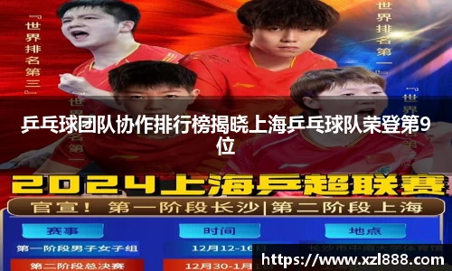 乒乓球团队协作排行榜揭晓上海乒乓球队荣登第9位
